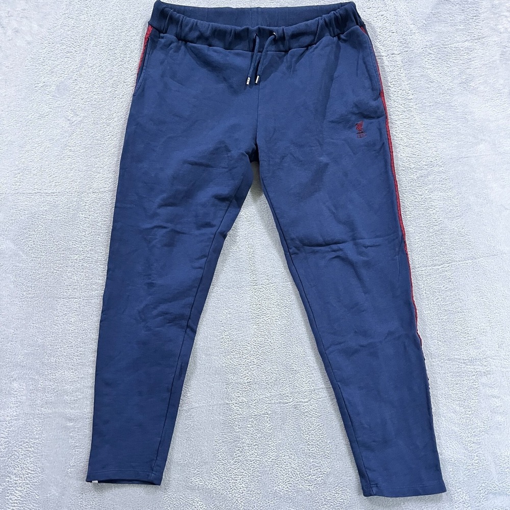 Liverpool L.F.C Sweatpants Men's 16 (34" Waist) Tapered Blue Pockets Red Stripes